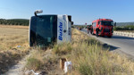 Son dakika | Eskişehir-Kütahya yolunda yolcu otobüsü devrildi: Yaralılar var
