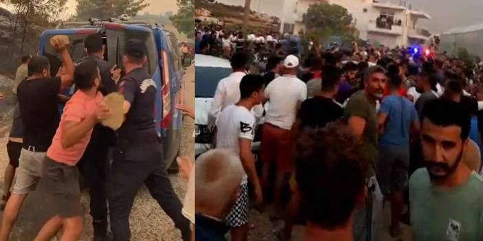 İki kişiyi lin&ccedil; etmeye kalktılar! Yangın b&ouml;lgesi karıştı
