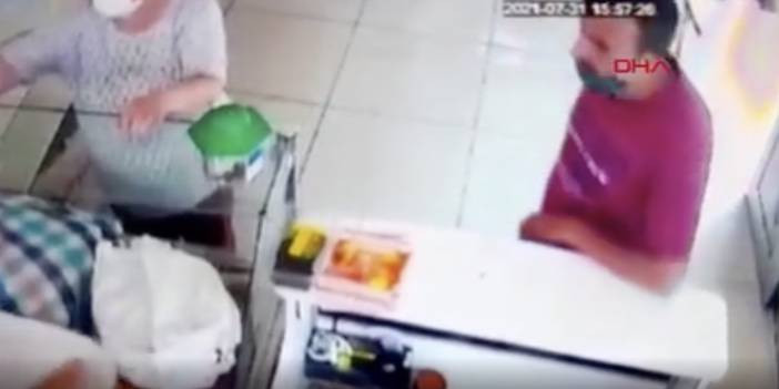 Lahmacun siparişi verip cep telefonu &ccedil;alan hırsız kamerada