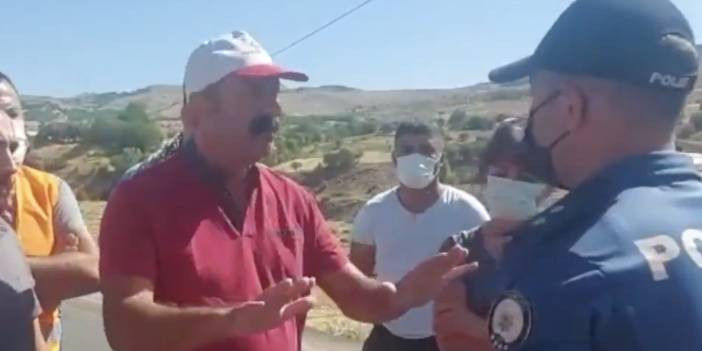 Tunceli Hozat'taki yangını s&ouml;nd&uuml;rmek isteyen Fatih Ma&ccedil;oğlu ve beraberindekilere polis engeli