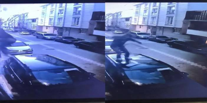 Esenyurt'ta hırsızlık i&ccedil;in girdiği evin balkonundan arabanın &uuml;zerine atladı