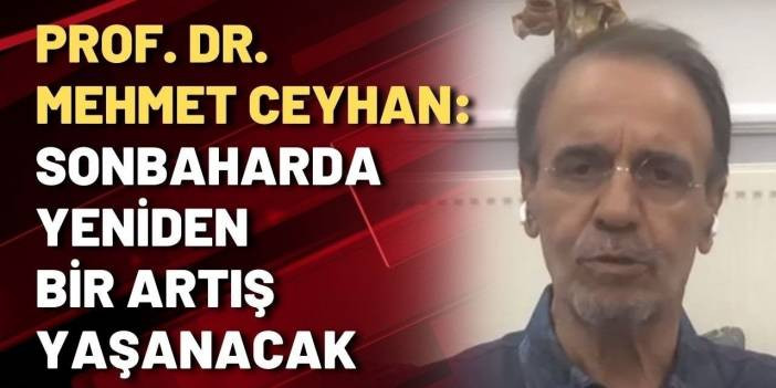 Prof. Dr. Mehmet Ceyhan: Sonbaharda yeniden bir artış yaşanacak