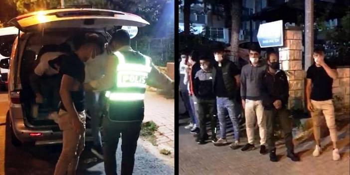 Polis ekipleri durdurduğu minib&uuml;ste 12 ka&ccedil;ak g&ouml;&ccedil;men yakaladı
