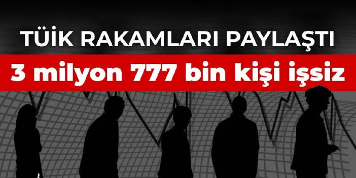 T&Uuml;İK rakamları paylaştı! Kasımda işsiz sayısı 3 milyon 777 bin kişiye y&uuml;kseldi
