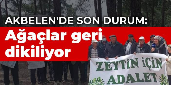 Akbelen'de son durum: Ağa&ccedil;lar geri dikiliyor