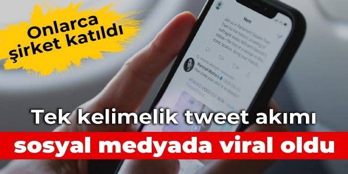 Onlarca şirket katıldı: Tek kelimelik tweet akımı sosyal medyada viral oldu