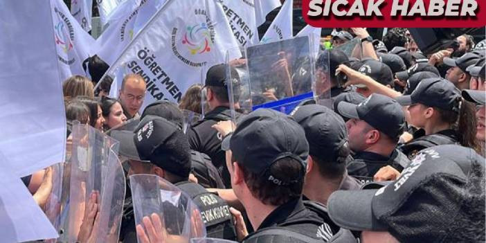 Bakanlığa Yürüyen Öğretmenlere Polis Silah Çekti