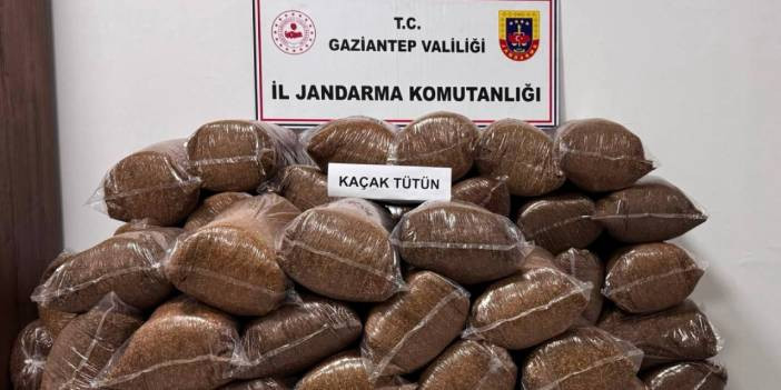 Gaziantep'te ka&ccedil;ak&ccedil;ılık operasyonu: 1 ton t&uuml;t&uuml;n yakalandı