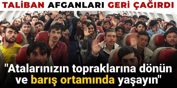 Taliban &uuml;lkeden ka&ccedil;an Afganları geri &ccedil;ağırdı: Atalarınızın topraklarında barışla yaşayın
