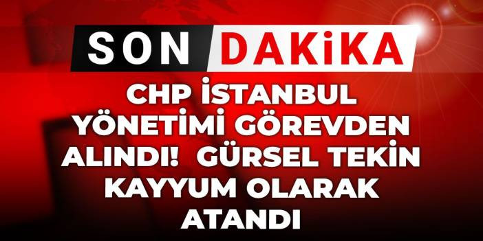 Son Dakika | CHP İstanbul yönetimi görevden alındı! Gürsel Tekin kayyum olarak atandı